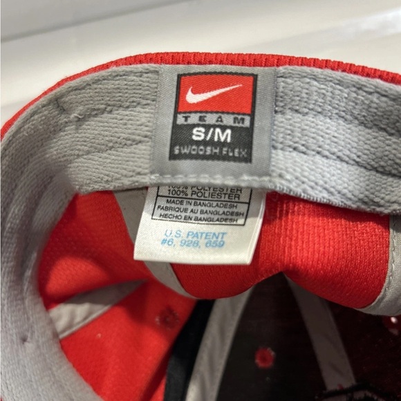 Vintage Y2K Nike Ohio State University Buckeyes Swoosh Flex Fitted Hat Sz S/M - Picture 8 of 9
